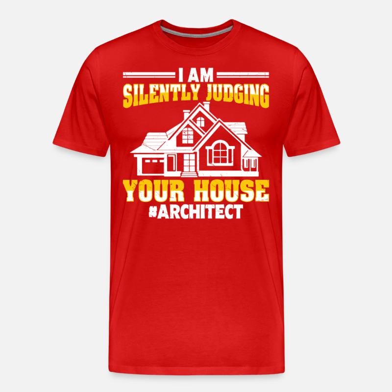 Architekt - Männer Premium Bio T-Shirt - Rot