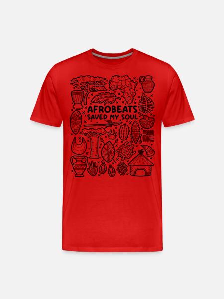 Afrobeats Saved My Soul – Music Love - Men's Premium Organic T-Shirt - red