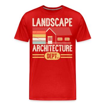 architecte - T-shirt bio Premium Homme - rouge - Devant - Damien (186cm)