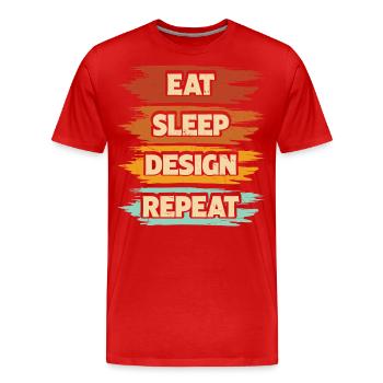 Architecte - T-shirt bio Premium Homme - rouge - Devant - Damien (186cm)