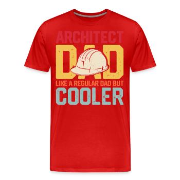 Architecte - T-shirt bio Premium Homme - rouge - Devant - Damien (186cm)