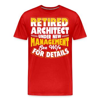architecte - T-shirt bio Premium Homme - rouge - Devant - Damien (186cm)