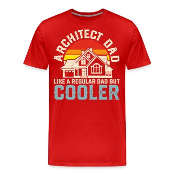 Architecte - T-shirt bio Premium Homme - rouge - Devant - Damien (186cm)