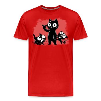 Pas pour les âmes sensibles et les fous - T-shirt bio Premium Homme - rouge - Devant - Damien (186cm)