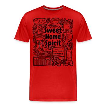Sweet Home Spirit – Alabama Stolz - Männer Premium Bio T-Shirt - Rot - Vorne - Damien (186cm)