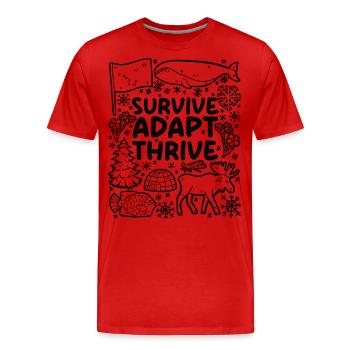 Survivre. Adapter. Prospérer. – de l’Alaska - T-shirt bio Premium Homme - rouge - Devant - Damien (186cm)