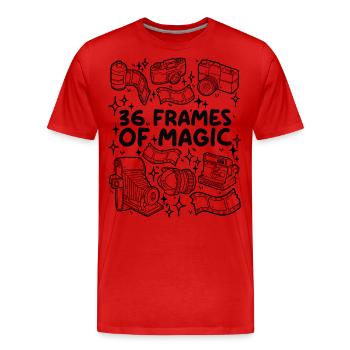 36 Frames of Magic – Analog Love - Men's Premium Organic T-Shirt - red - Front - Damien (186cm)