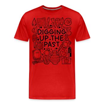 Digging Up the Past – Archäologie & Geschichte - Männer Premium Bio T-Shirt - Rot - Vorne - Damien (186cm)