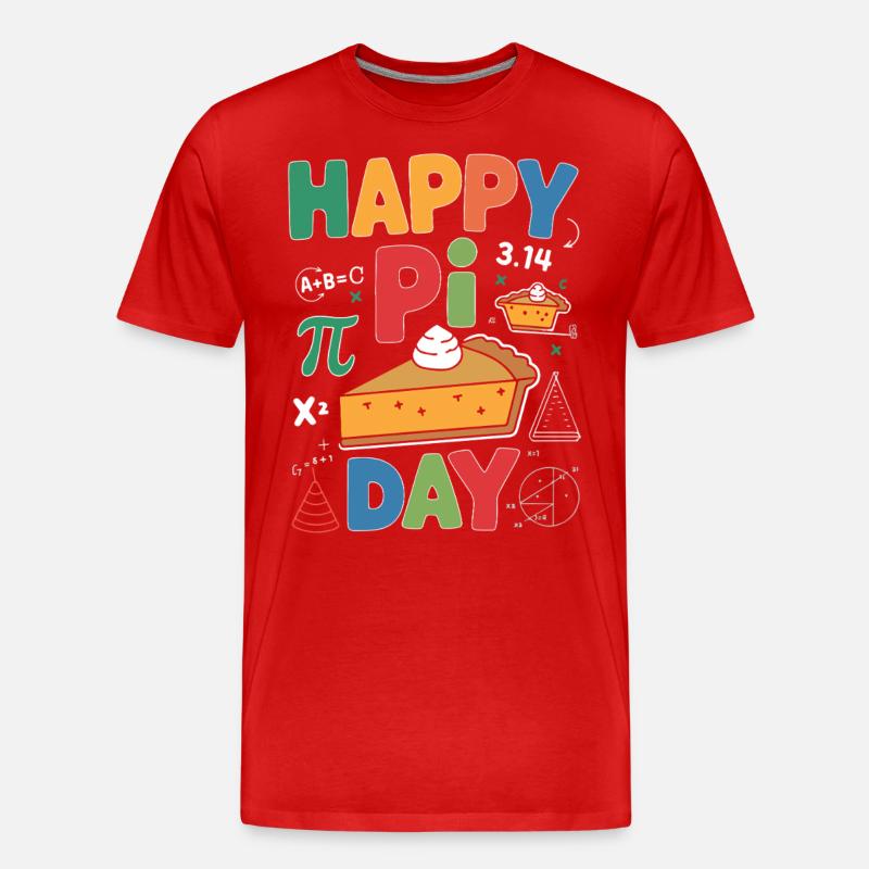 Happy Pi Day - Männer Premium Bio T-Shirt - Rot
