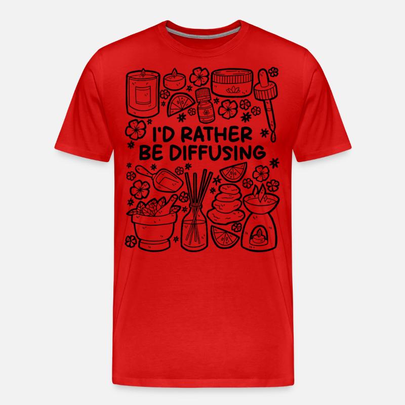 I’d Rather Be Diffusing – Aromatherapie - Männer Premium Bio T-Shirt - Rot