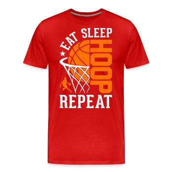Basketball - Männer Premium Bio T-Shirt - Rot - Vorne - Damien (186cm)