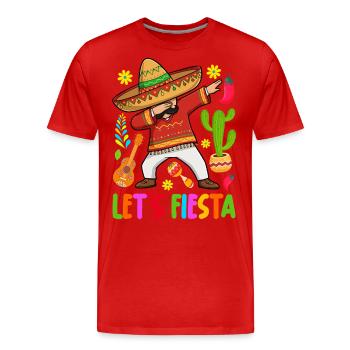 Let's Fiesta - Men's Premium Organic T-Shirt - red - Front - Damien (186cm)