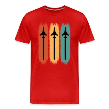 Combattant - T-shirt bio Premium Homme - rouge - Devant - Damien (186cm)