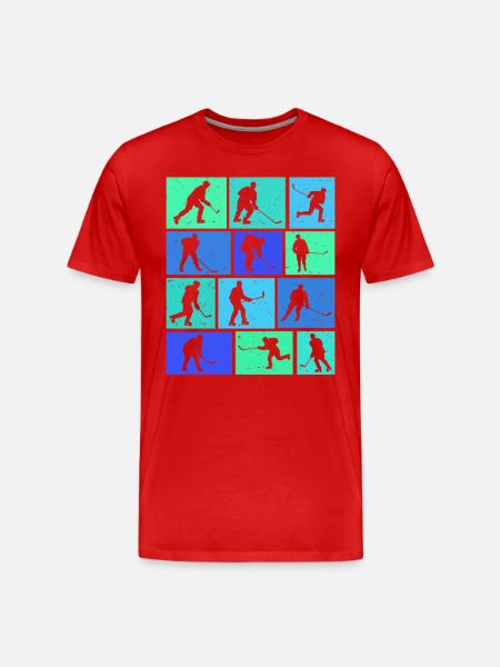 Hockey - Men's Premium Organic T-Shirt - red
