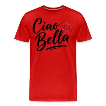 Ciao Bella - Männer Premium Bio T-Shirt - Rot - Vorne - Damien (186cm)