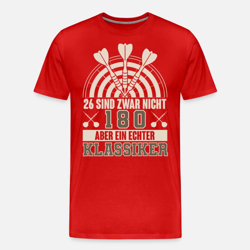 Dart Darten Darts - Männer Premium Bio T-Shirt - Rot