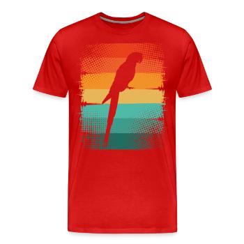 Papagei - Männer Premium Bio T-Shirt - Rot - Vorne - Damien (186cm)
