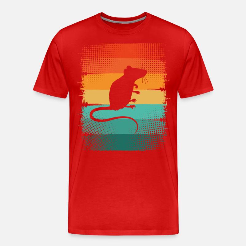 Ratte - Männer Premium Bio T-Shirt - Rot