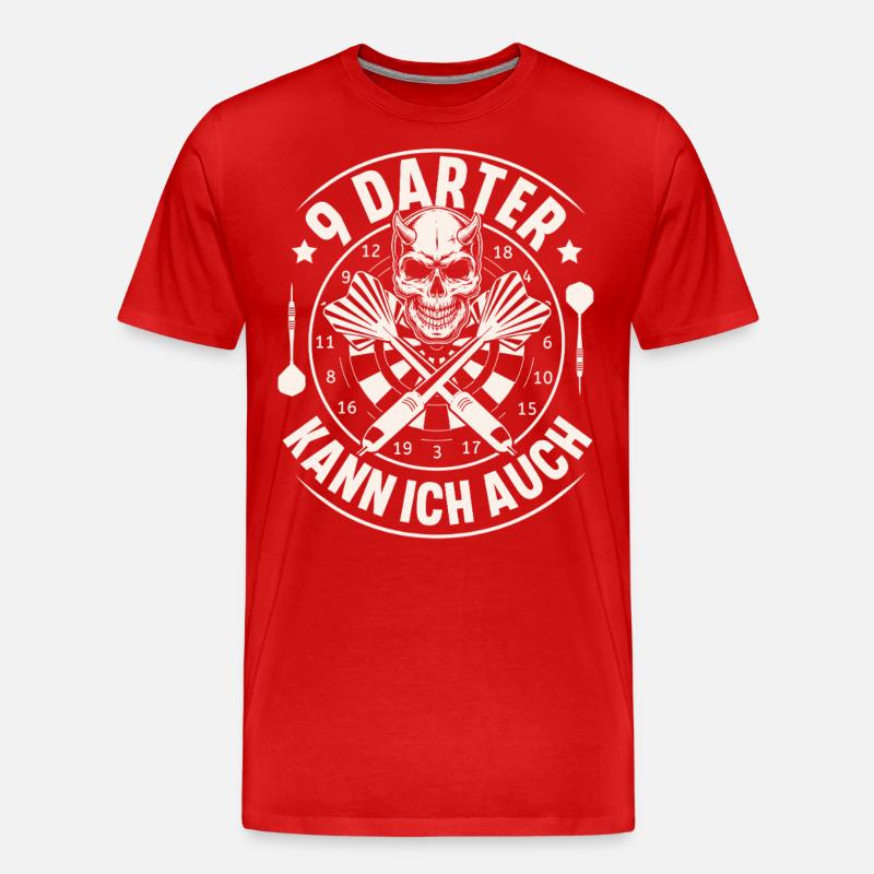 Darts - Männer Premium Bio T-Shirt - Rot