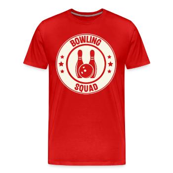 Bowling - T-shirt bio Premium Homme - rouge - Devant - Damien (186cm)