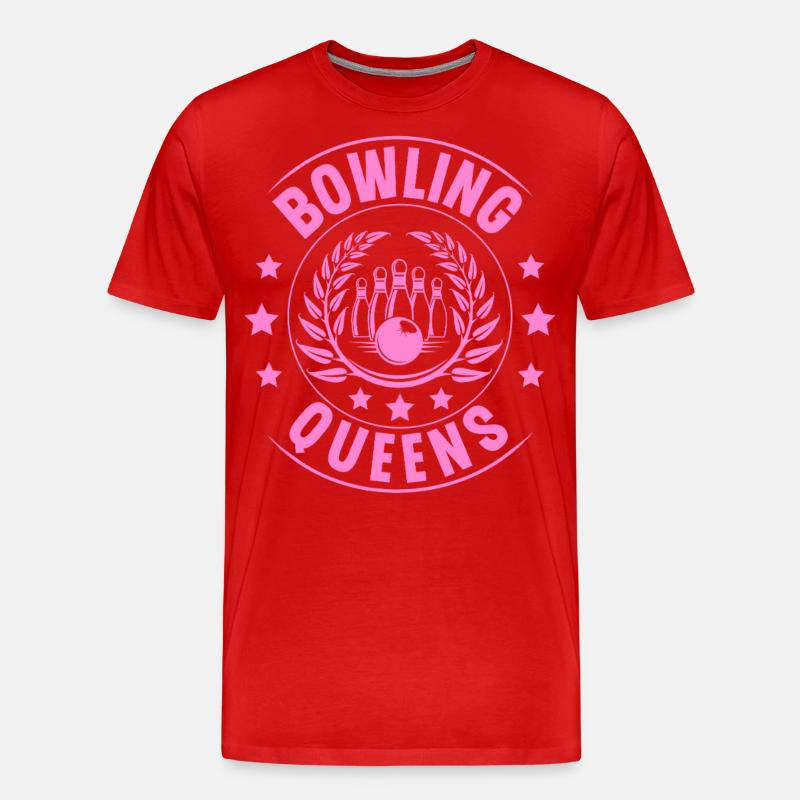 Bowling Queens - Männer Premium Bio T-Shirt - Rot