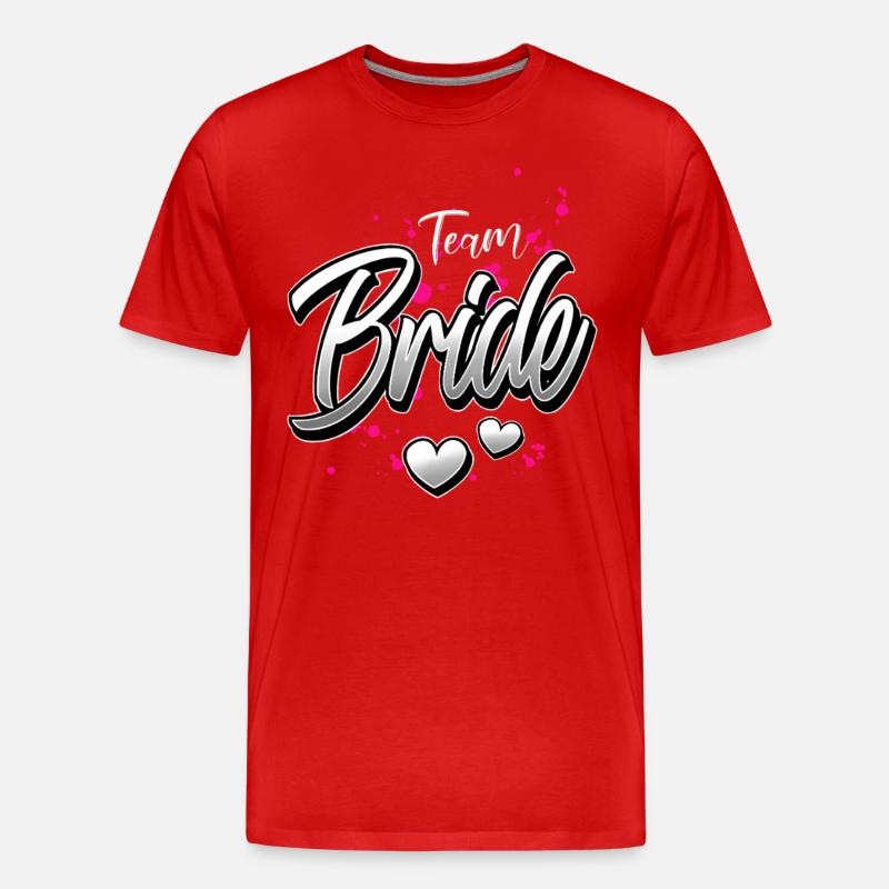 Team Bride - Männer Premium Bio T-Shirt - Rot