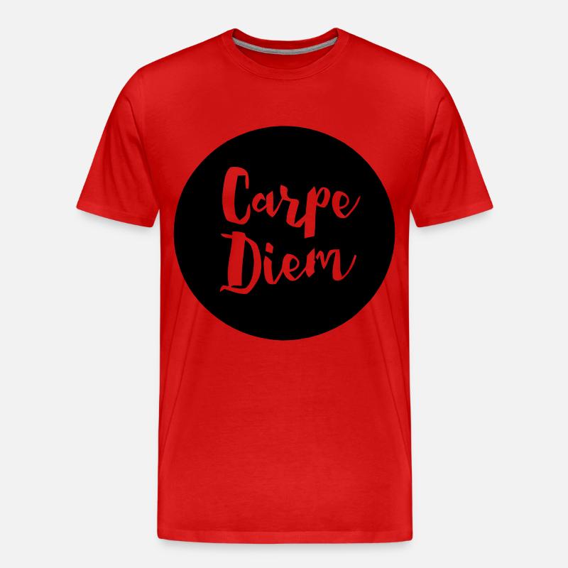 Carpe Diem - Männer Premium Bio T-Shirt - Rot