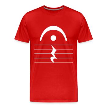 Musik - Pause machen - Männer Premium Bio T-Shirt - Rot - Vorne - Damien (186cm)