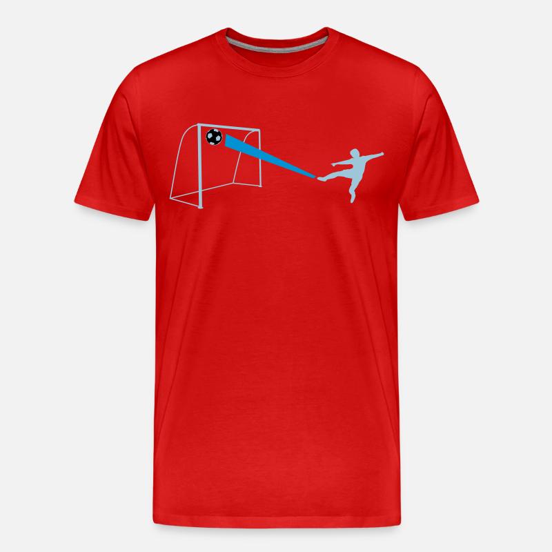 fussballtor - Männer Premium Bio T-Shirt - Rot