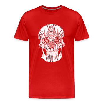 Masonic Innard - Men's Premium Organic T-Shirt - red - Front - Damien (186cm)