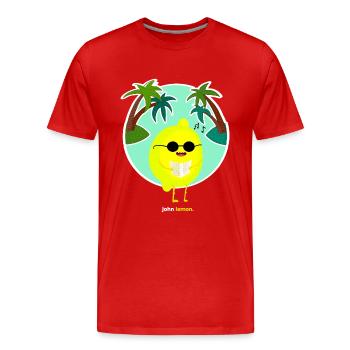 tropical - T-shirt bio Premium Homme - rouge - Devant - Damien (186cm)