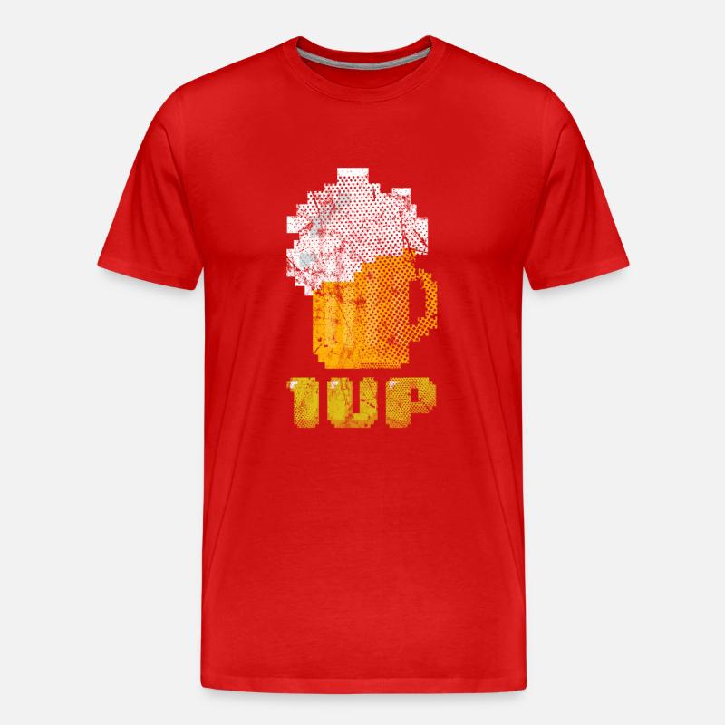 Bier - Männer Premium Bio T-Shirt - Rot