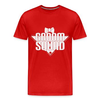 célibataire - T-shirt bio Premium Homme - rouge - Devant - Damien (186cm)