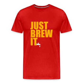 bière - T-shirt bio Premium Homme - rouge - Devant - Damien (186cm)