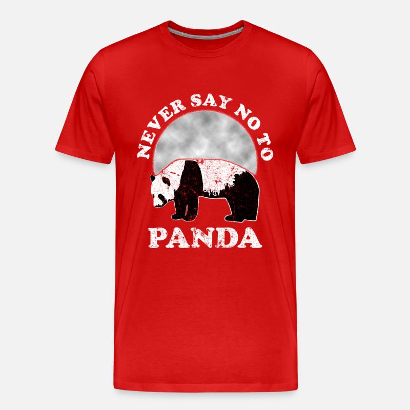 Panda - Männer Premium Bio T-Shirt - Rot