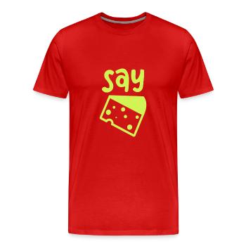 Photographe - T-shirt bio Premium Homme - rouge - Devant - Damien (186cm)