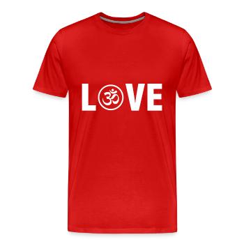Om indien goa hinduisme bouddhisme spirituel Zen - T-shirt bio Premium Homme - rouge - Devant - Damien (186cm)