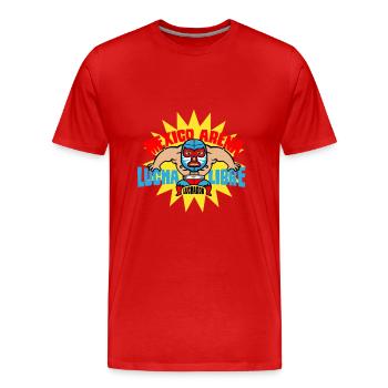 lucha libre - T-shirt bio Premium Homme - rouge - Devant - Damien (186cm)