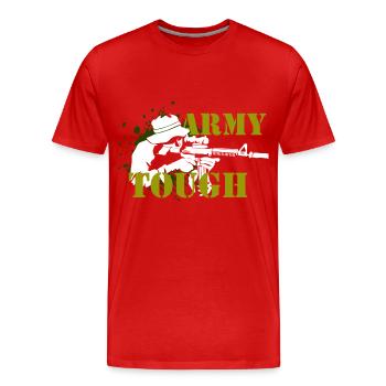 army - Men's Premium Organic T-Shirt - red - Front - Damien (186cm)