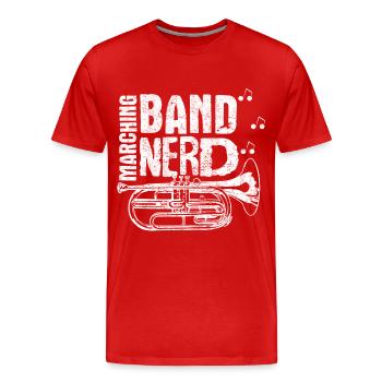 Trombone fanfare - T-shirt bio Premium Homme - rouge - Devant - Damien (186cm)