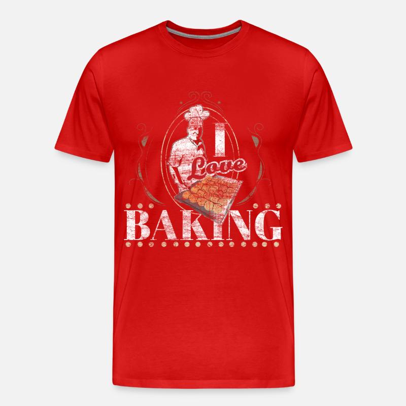 Bäcker Geschenk - Männer Premium Bio T-Shirt - Rot