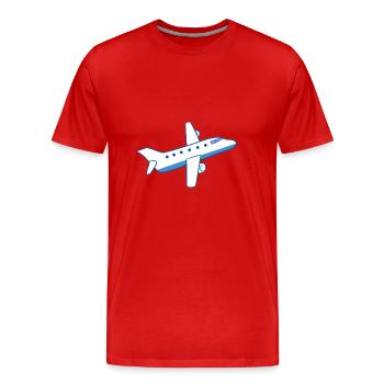 Airplane Plane - Männer Premium Bio T-Shirt - Rot - Vorne - Damien (186cm)