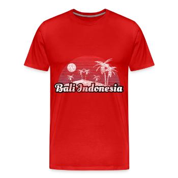 Bali Indonesien Meer Geschenkidee - Männer Premium Bio T-Shirt - Rot - Vorne - Damien (186cm)