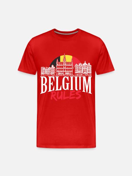 Belgium pride gift idea - Men's Premium Organic T-Shirt - red