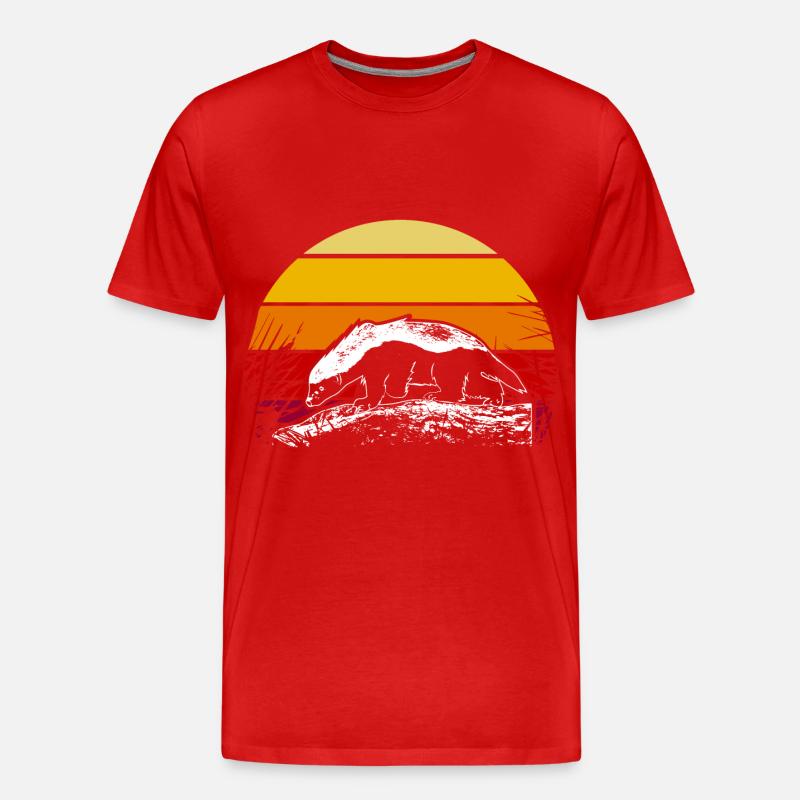 Honigdachs Tier - Männer Premium Bio T-Shirt - Rot