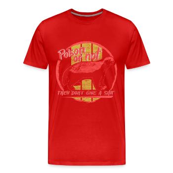 Blaireau d’hiver Animaux - T-shirt bio Premium Homme - rouge - Devant - Damien (186cm)