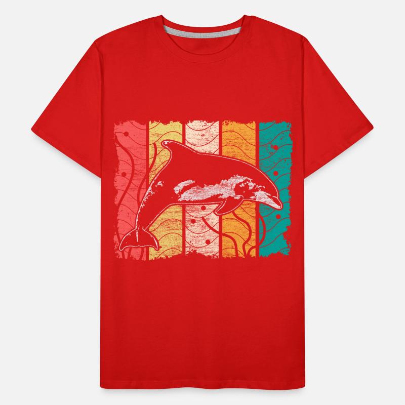 Delfin Tauchen Geschenkidee Männer Premium Bio T-Shirt