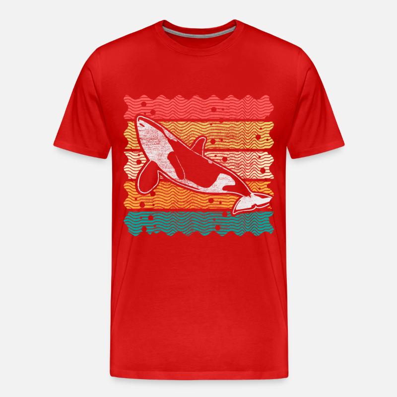 Orca Wal Weltmeer Geschenkidee - Männer Premium Bio T-Shirt - Rot