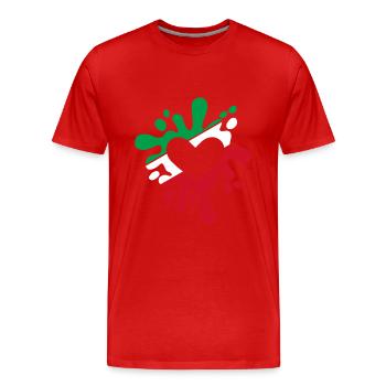 Iran symbol flag stain colors gift - Men's Premium Organic T-Shirt - red - Front - Damien (186cm)