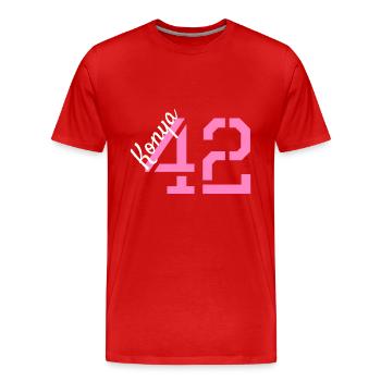 Konya 42 Kennzeichen Türkei - Männer Premium Bio T-Shirt - Rot - Vorne - Damien (186cm)